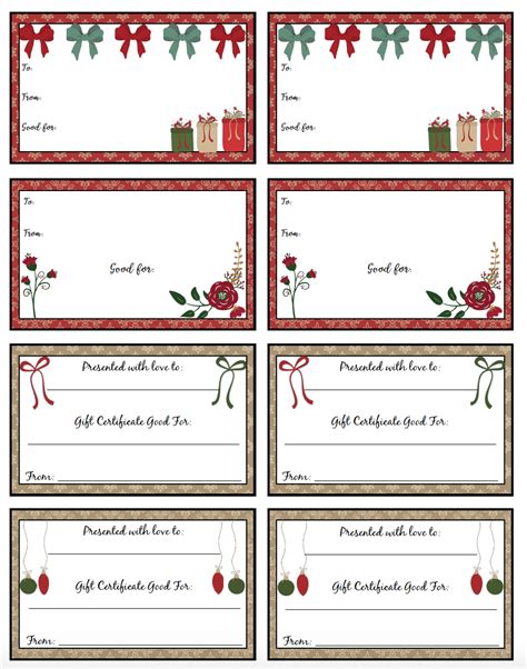 Printable Christmas Certificate Templates