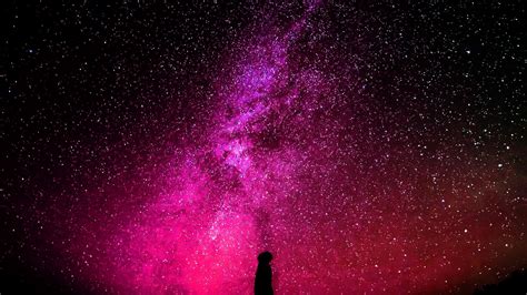 Galaxy Background 4K Pink