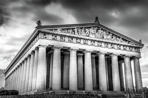 Black and White Parthenon in Nashville Photograph by Rod Gimenez - Pixels