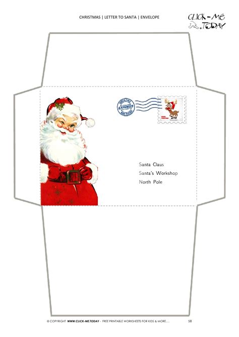 Printable Santa Envelope - Letter To Santa Kit With Envelope Template ...