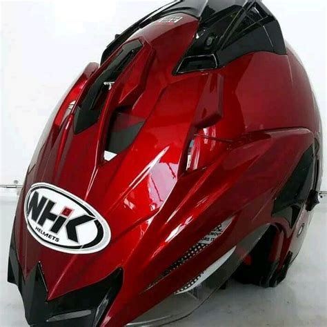 Jual Helm NHK predator crypton solid red maroon di Lapak PDL Store ...