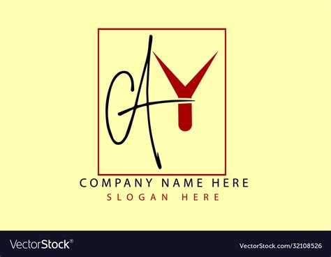 Ay logo Royalty Free Vector Image - VectorStock