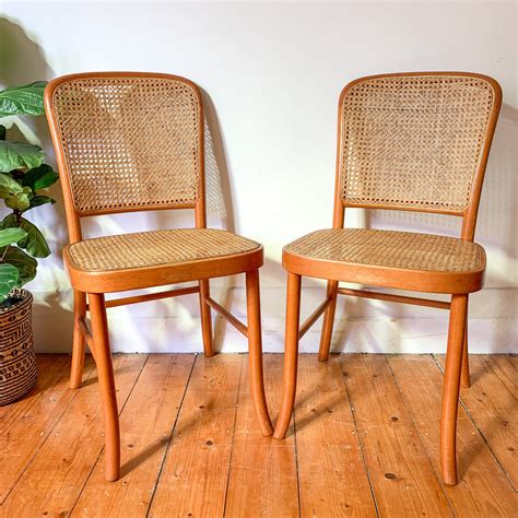 RATTAN BENTWOOD DINING CHAIRS