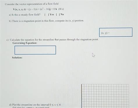 Solved Consider the vector representation of a flow field | Chegg.com