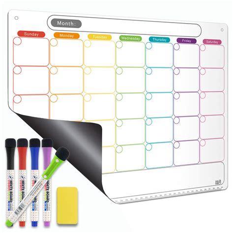 Buy Dry Erase Set- Magnetic for Refrigerator - Horizontal Planner ...