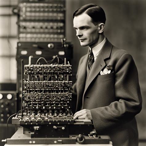 alan turing with an enigma machine - AI Generated Artwork - NightCafe ...