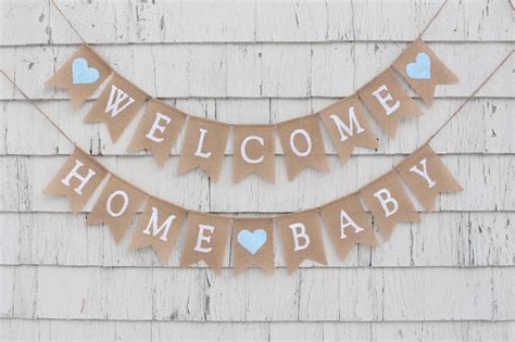 Welcome Home Baby Banner Burlap Baby Banner Welcome Baby - Etsy Australia