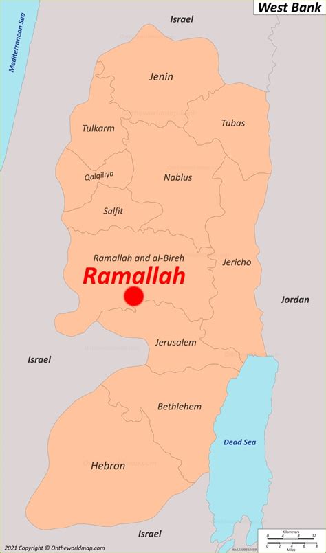 Ramallah Map | West Bank, Palestine | Detailed Maps of Ramallah