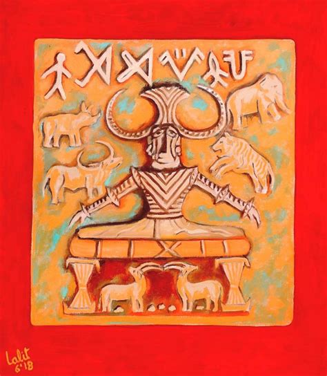 SEAL, Mohenjo-daro Painting by Lalit Jain | Saatchi Art