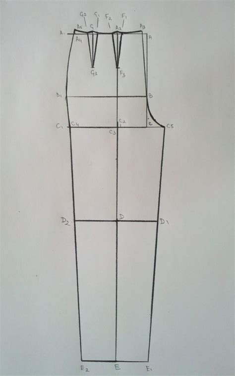 This is how your final pattern draft should look.