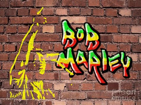 Bob Marley Graffiti Digital Art by Laura Toth