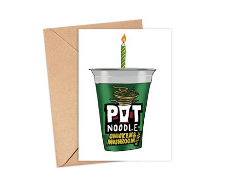 Happy Birthday Pot Noodle Card - Etsy