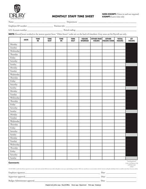 Template To Keep Track Of Hours Worked | HQ Printable Documents