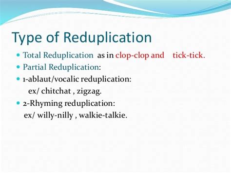 Reduplication