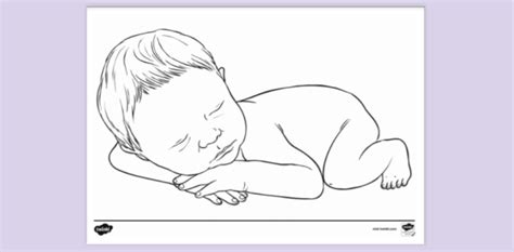 FREE! - Newborn Baby Girl Colouring Page (Teacher-Made)