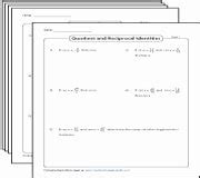 50 Double Angle Identities Worksheet