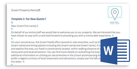 Hotel Welcome Letter Templates | New & Returning Guests - Group Events