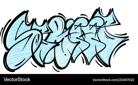 Street graffiti lettering Royalty Free Vector Image