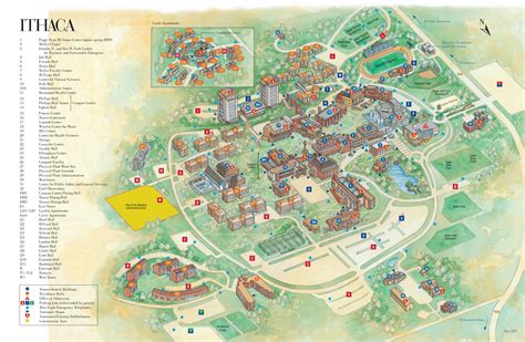 Ithaca College Campus Map • Mapsof.net