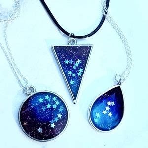 Galaxy Star Necklace Celestial Space Jewelry Nebula Pendant - Etsy