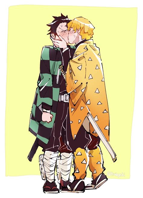 Zenitsu And Tanjiro Kiss