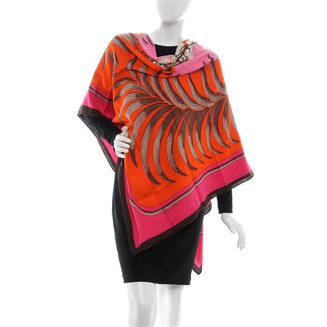 HERMES Cashmere Silk Tigre Royal Shawl 140 281704 | FASHIONPHILE