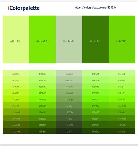 50 Green Color Palettes | Curated collection of Color Palettes