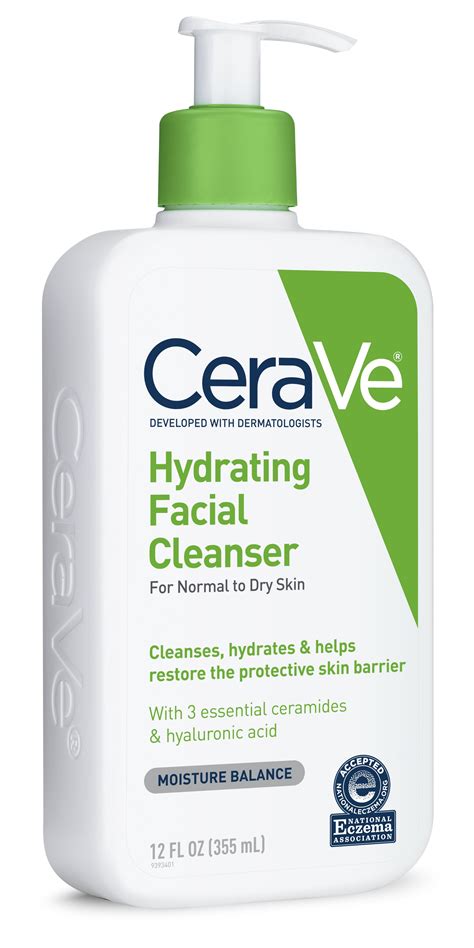 CeraVe Hydrating Facial Cleanser for Normal to Dry Skin, 12 fl oz ...