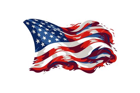 USA flag vector illustration American flag png on transparent ...