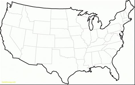 Blank Us Map Black Borders - Printable US Maps