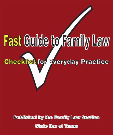 Fast Guide to Family Law – Checklists for Everyday Practice - State Bar ...