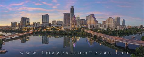 Austin Skyline Evening Panorama 7-4 : Austin, Texas : Images from Texas