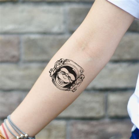 Space Monkey Temporary Tattoo Sticker - OhMyTat