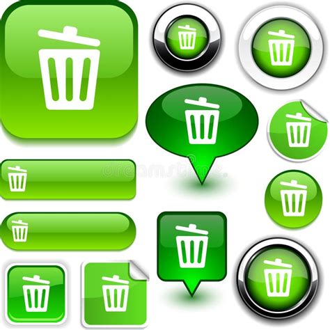 Recycle bin Icon. stock vector. Illustration of glass - 10026935