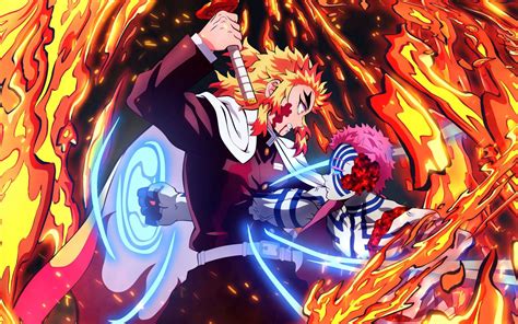 Rengoku vs Akaza Wallpaper - KoLPaPer - Awesome Free HD Wallpapers