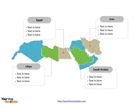 Free MENA Region Map Template - Free PowerPoint Template