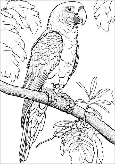 Parrot Images For Coloring - Infoupdate.org