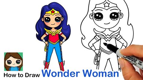 Wonder Woman Cartoon Drawing Easy ~ Wonder Woman Draw Drawing Cartoon ...