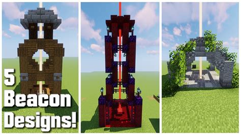 Minecraft: 5 Beacon Designs and How to Build Them! - YouTube