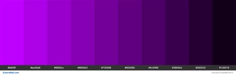 Shades of Electric Purple color #BF00FF hex | Purple color palettes ...