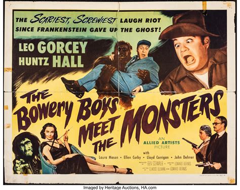 The Bowery Boys Meet the Monsters (Allied Artists, 1954). Folded, | Lot ...