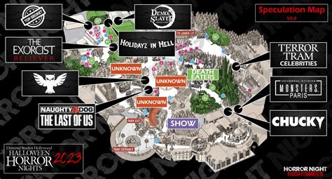 New Speculation Map for Halloween Horror Nights 2023 at Universal ...