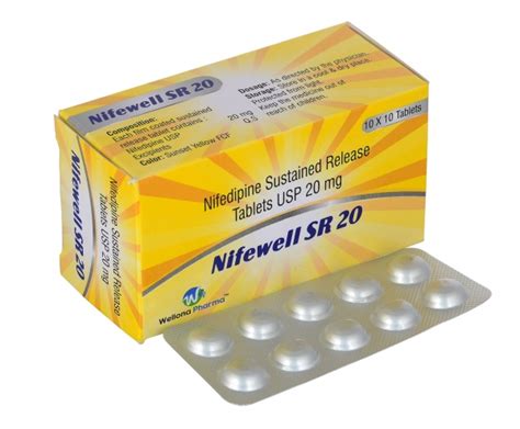 Nifedipine Tablets Manufacturer & Supplier India - Wellona Pharma