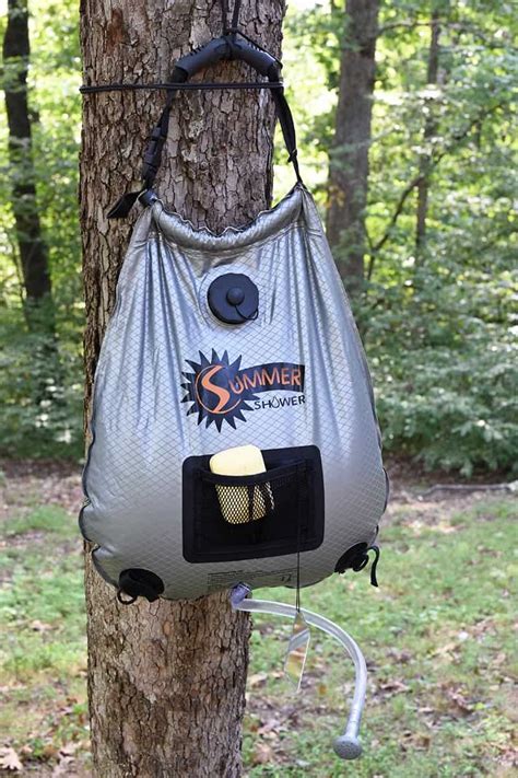 Wash up with a Solar Outdoor Shower for Camping - Adventures of Mel