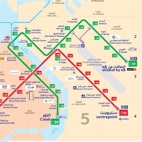 Dubai Metro Green Line Map [2023 Map, Stations, Timings] - Dubidor