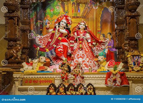 Radha Krishna Deity Idol. Iskcon Temple, Pune Royalty-Free Stock Image ...