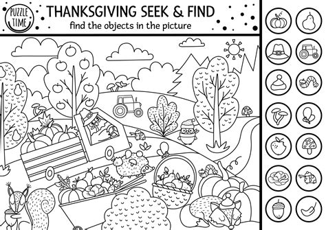 Thanksgiving Hidden Pictures Printables Free