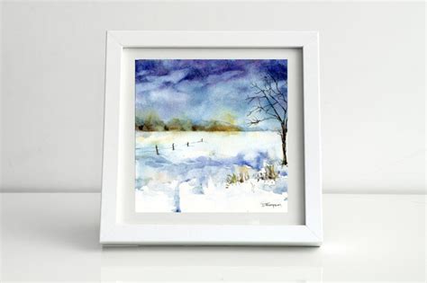 Snowy Field - Etsy