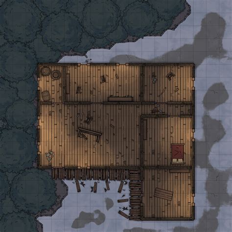 Icewind Dale Rime of the Frostmaiden - Black Cabin [18x18] - battlemaps ...