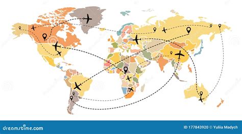 World Map And Traces Royalty-Free Stock Photo | CartoonDealer.com #21304803